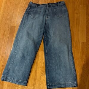 Kensie High-Rise Wide-Leg Jeans in Blue